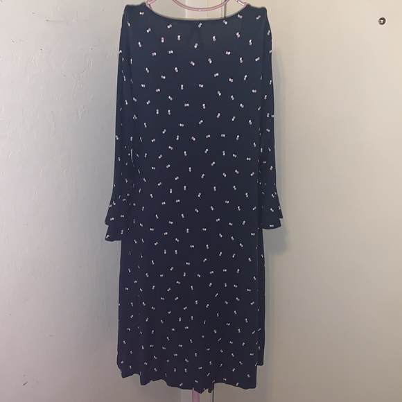 🎄Maternity Nursing Seraphine Navy blue/Pink Dot Dress-Size US 10 - Picture 9 of 15